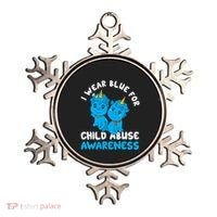 Child Abuse Prevention Month Blue Ribbon Awareness Support Cute Gift Ornament thumb 0