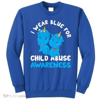 Child Abuse Prevention Month Blue Ribbon Awareness Support Cute Gift Sweatshirt