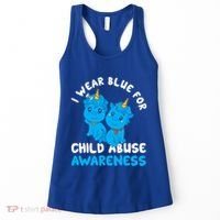 Child Abuse Prevention Month Blue Ribbon Awareness Support Cute Gift Women's Tank Top thumb 0