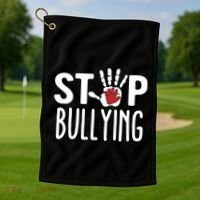 Child Abuse Prevention Month Stop Bullying Gift Golf Towel thumb 1