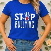 Child Abuse Prevention Month Stop Bullying Gift Women's T-Shirt thumb 2