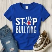 Child Abuse Prevention Month Stop Bullying Gift Women's T-Shirt thumb 3
