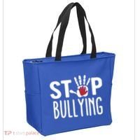 Child Abuse Prevention Month Stop Bullying Gift Tote Bag thumb 2