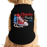 Chucks And Pearls 2024 Im With Her Kamala Doggie Tank thumb 0