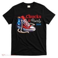 Chucks And Pearls 2024 Im With Her Kamala T-Shirt thumb 0