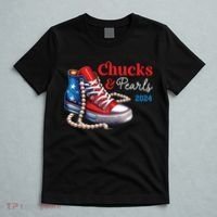 Chucks And Pearls 2024 Im With Her Kamala T-Shirt thumb 5