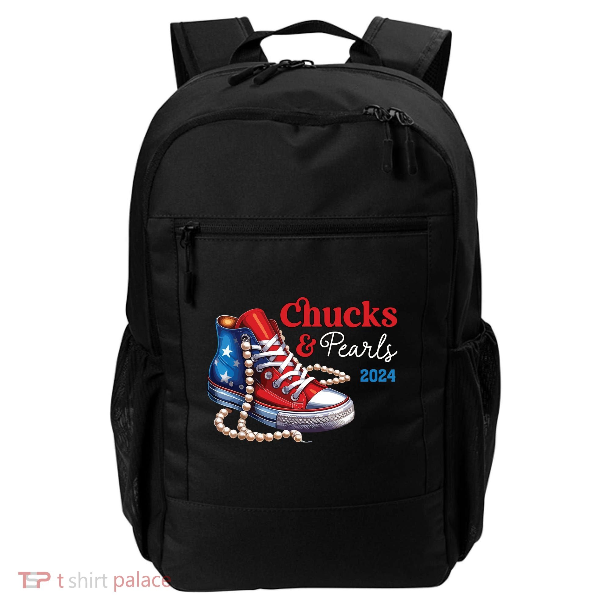 Chucks And Pearls 2024 Im With Her Kamala Backpack