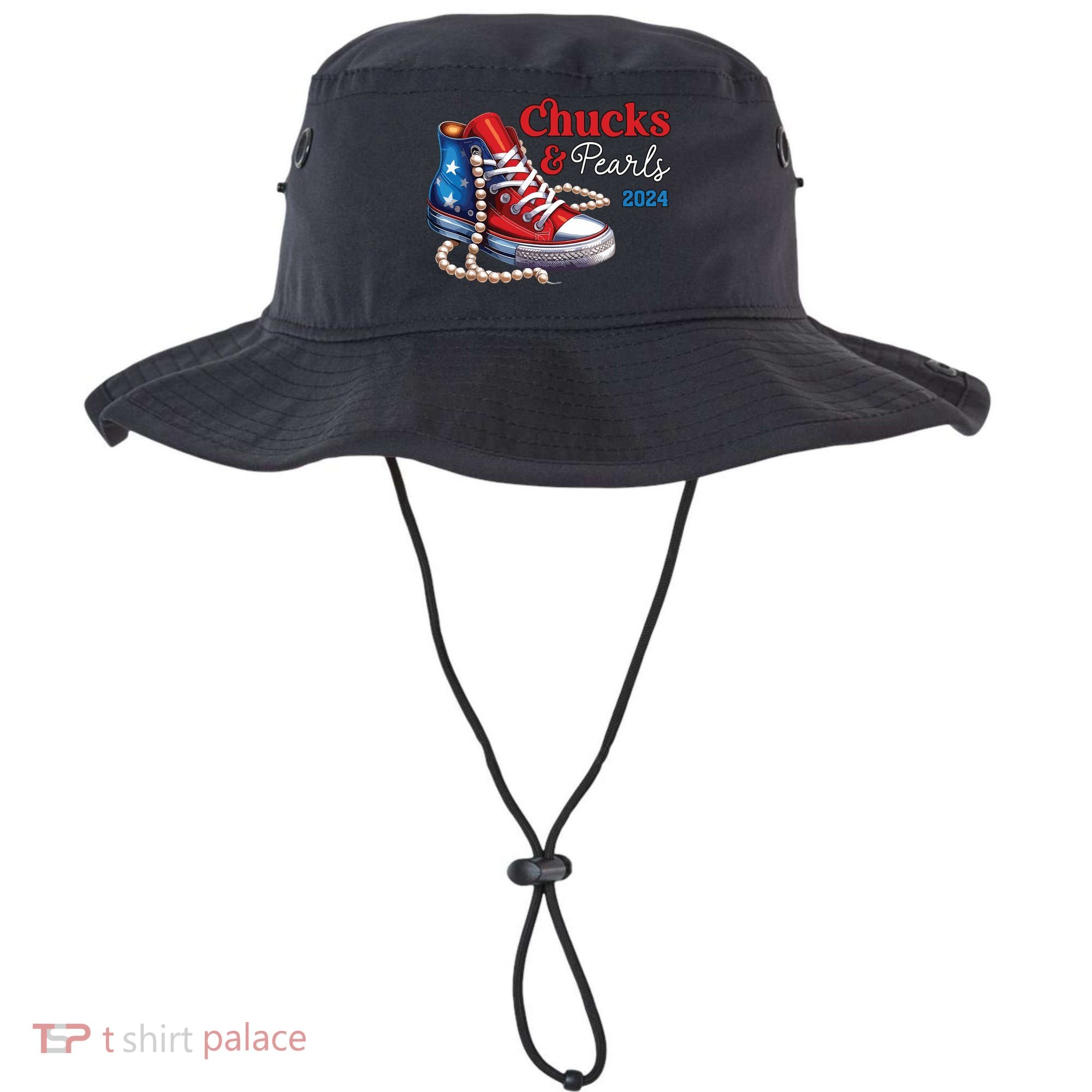 Chucks And Pearls 2024 Im With Her Kamala Bucket Hat