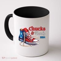 Chucks And Pearls 2024 Im With Her Kamala Coffee Mug thumb 0