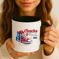 Chucks And Pearls 2024 Im With Her Kamala Coffee Mug thumb 3