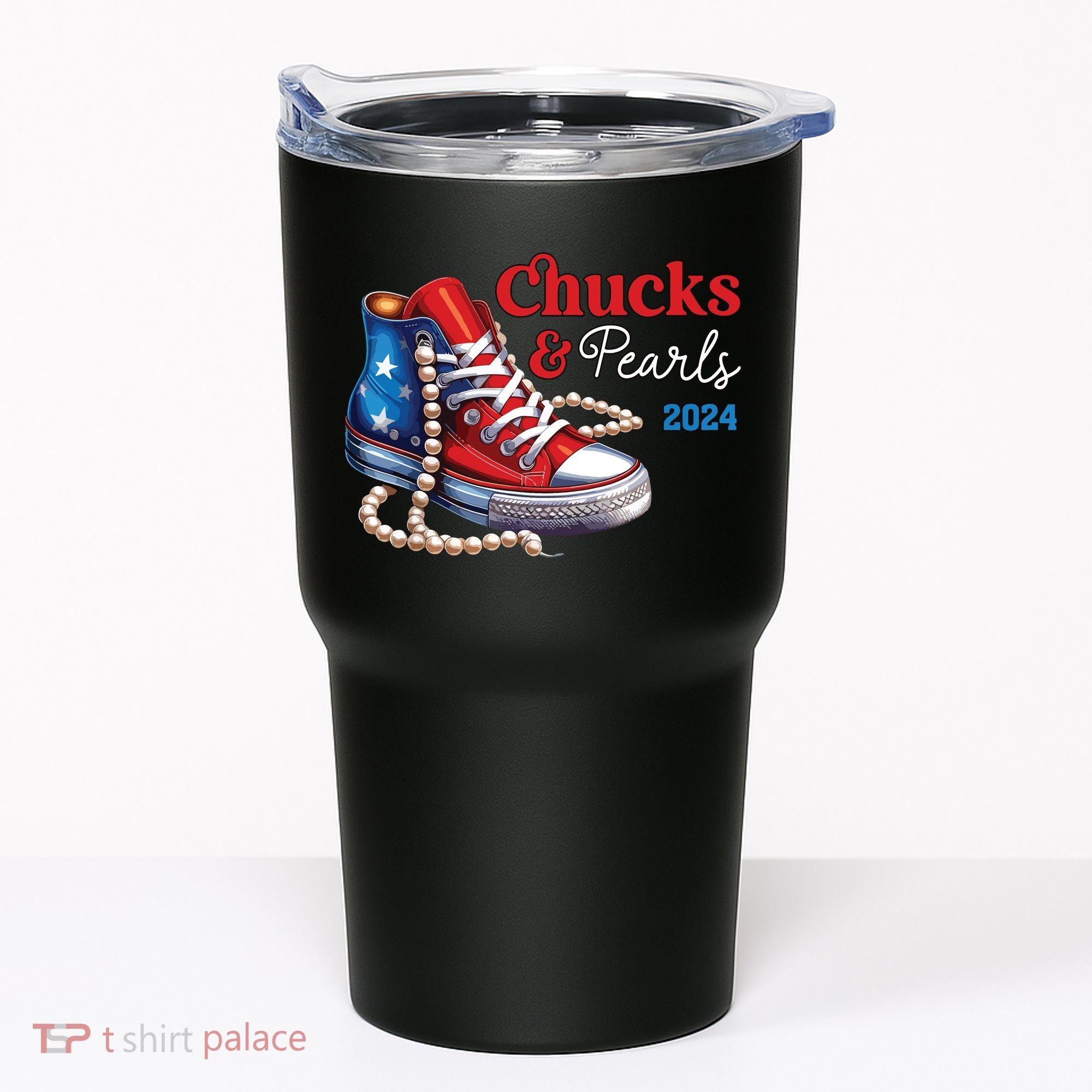 Chucks And Pearls 2024 Im With Her Kamala Tumbler