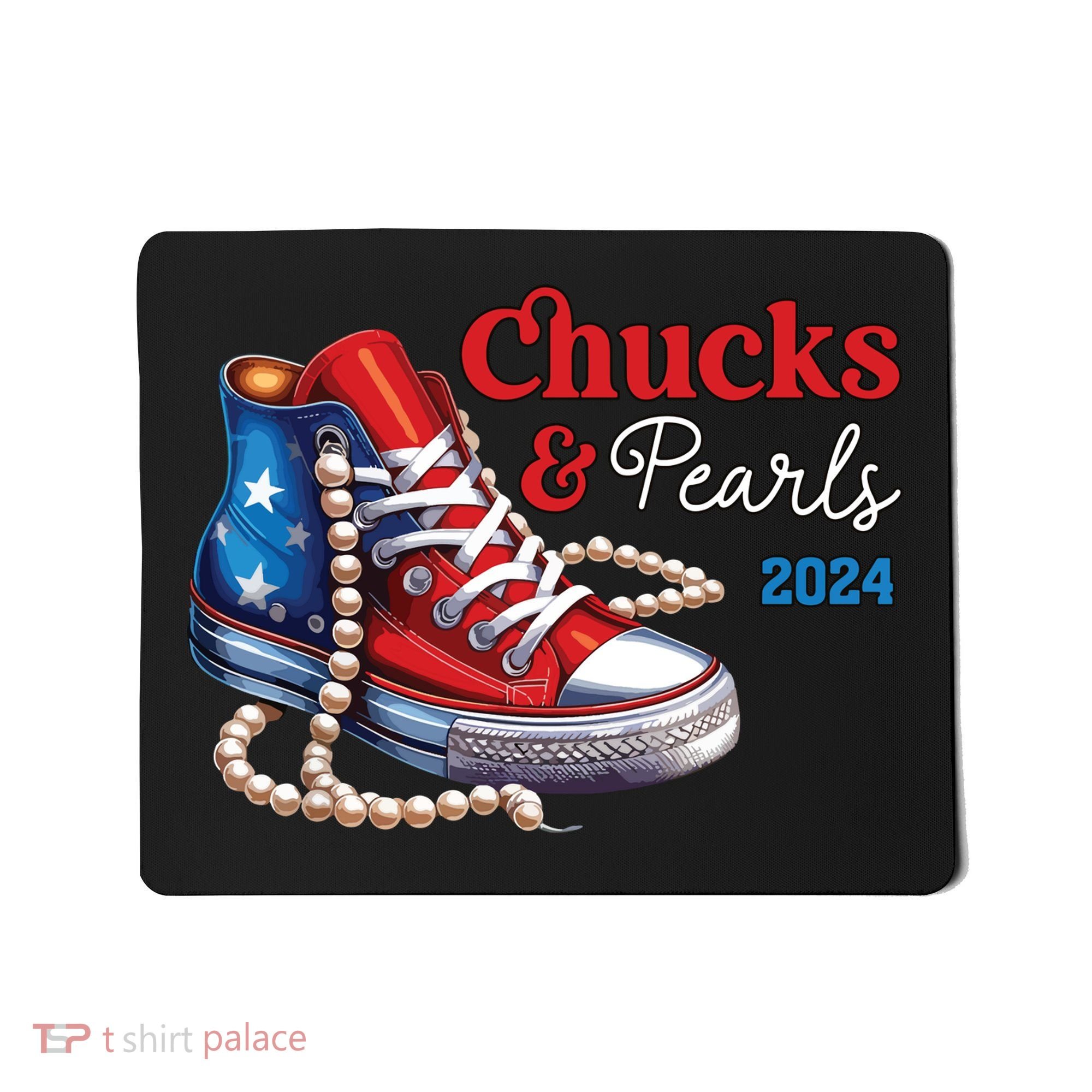 Chucks And Pearls 2024 Im With Her Kamala Mousepad