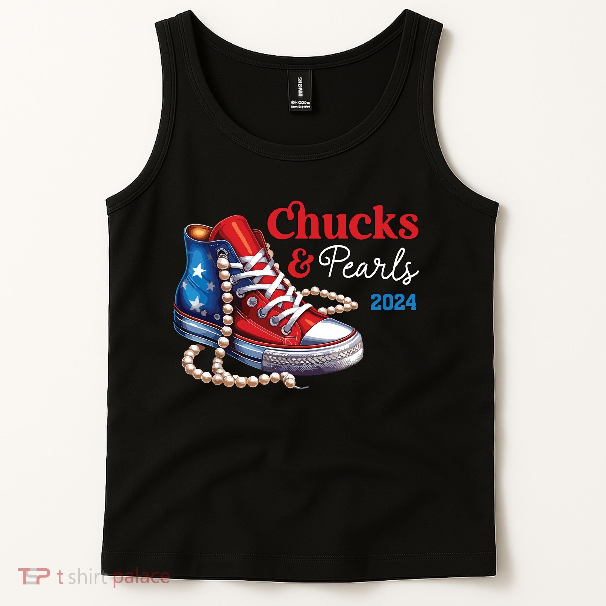 Chucks And Pearls 2024 Im With Her Kamala Tank Top
