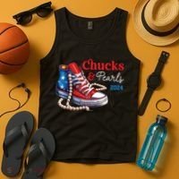 Chucks And Pearls 2024 Im With Her Kamala Tank Top thumb 4