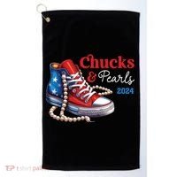 Chucks And Pearls 2024 Im With Her Kamala Golf Towel thumb 0