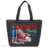 Chucks And Pearls 2024 Im With Her Kamala Tote Bag thumb 0