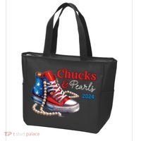 Chucks And Pearls 2024 Im With Her Kamala Tote Bag thumb 3