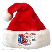 Chucks And Pearls 2024 Im With Her Kamala Santa Hat thumb 0