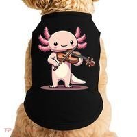Cute Axolotl Playing Violin For Violinist Musical Orchestra Doggie Tank thumb 0