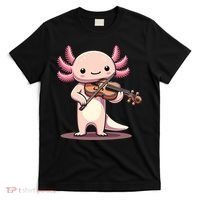 Cute Axolotl Playing Violin For Violinist Musical Orchestra T-Shirt thumb 0