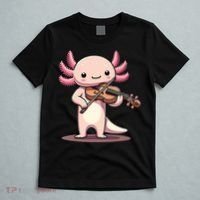 Cute Axolotl Playing Violin For Violinist Musical Orchestra T-Shirt thumb 5