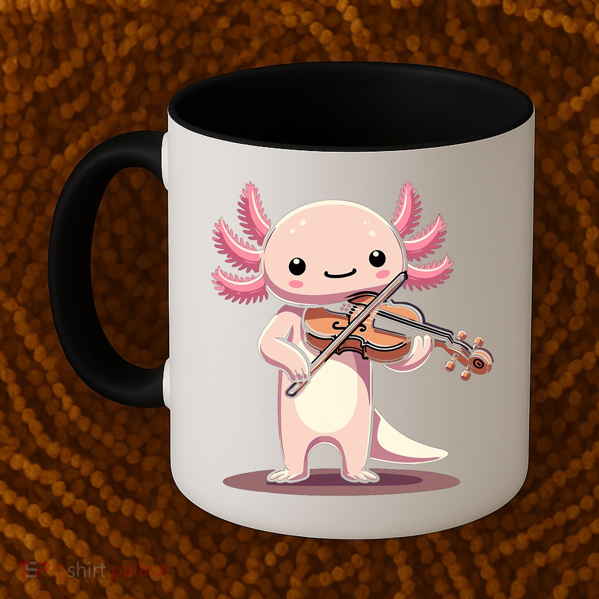 Cute Axolotl Playing Violin For Violinist Musical Orchestra Coffee Mug