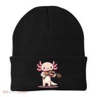 Cute Axolotl Playing Violin For Violinist Musical Orchestra Beanie thumb 0
