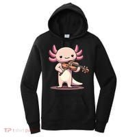 Cute Axolotl Playing Violin For Violinist Musical Orchestra Women's Hoodie thumb 0