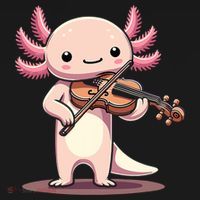 Cute Axolotl Playing Violin For Violinist Musical Orchestra Ornament thumb 1