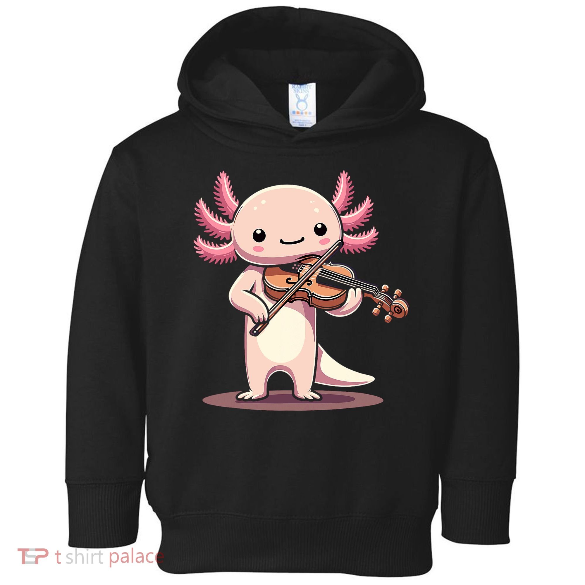 Cute Axolotl Playing Violin For Violinist Musical Orchestra Toddler Hoodie