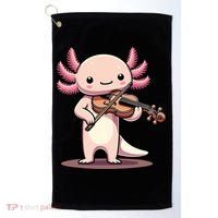 Cute Axolotl Playing Violin For Violinist Musical Orchestra Golf Towel thumb 0