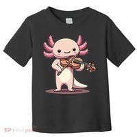 Cute Axolotl Playing Violin For Violinist Musical Orchestra Toddler T-Shirt thumb 0