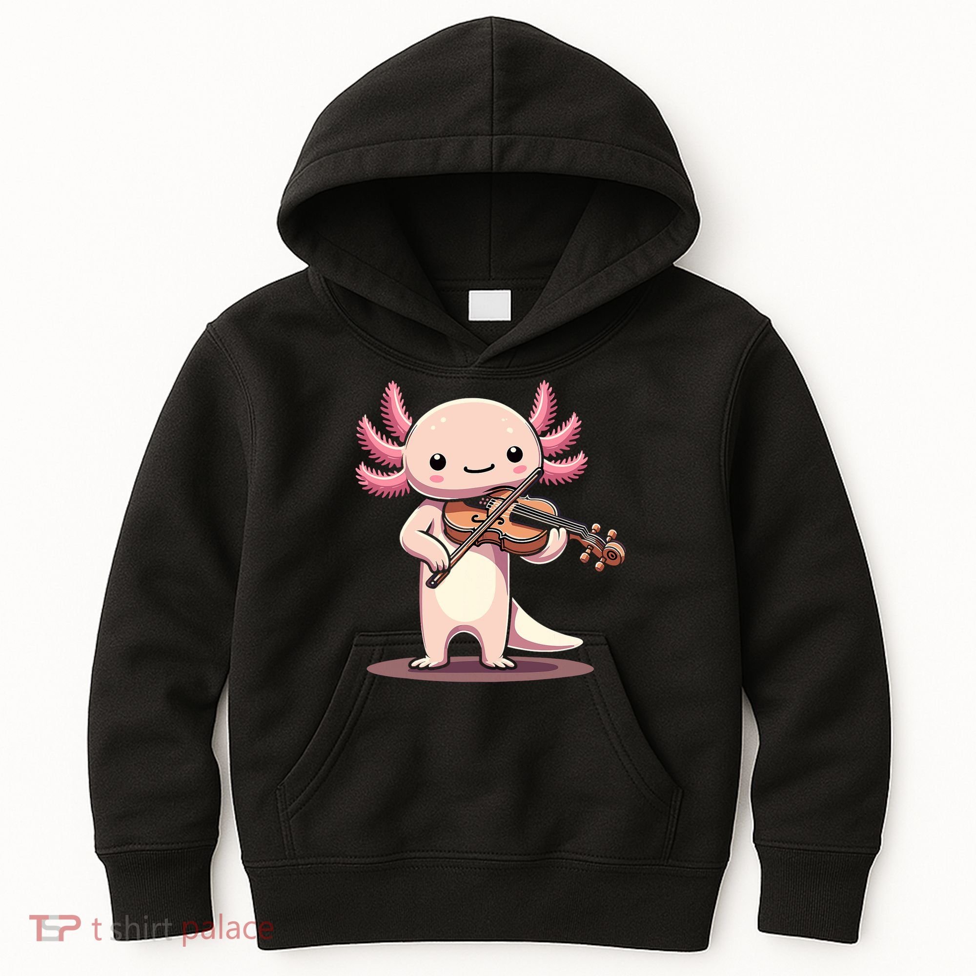 Cute Axolotl Playing Violin For Violinist Musical Orchestra Kids Hoodie