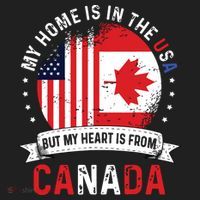 Canadian American Patriot Heart Is From Canada Flag Women's Sweatshirt thumb 2