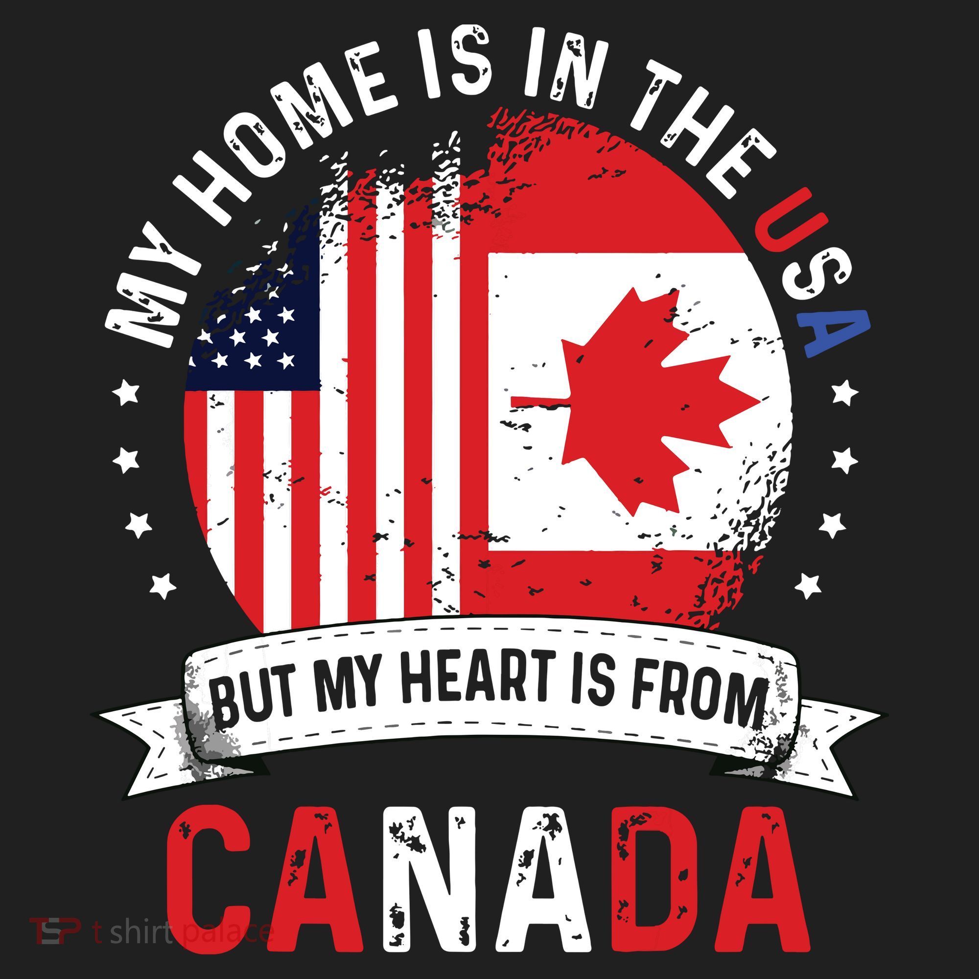 Canadian American Patriot Heart Is From Canada Flag Tumbler