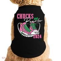 Chucks And Pearls Kamala Harris President 2024 Doggie Tank thumb 0