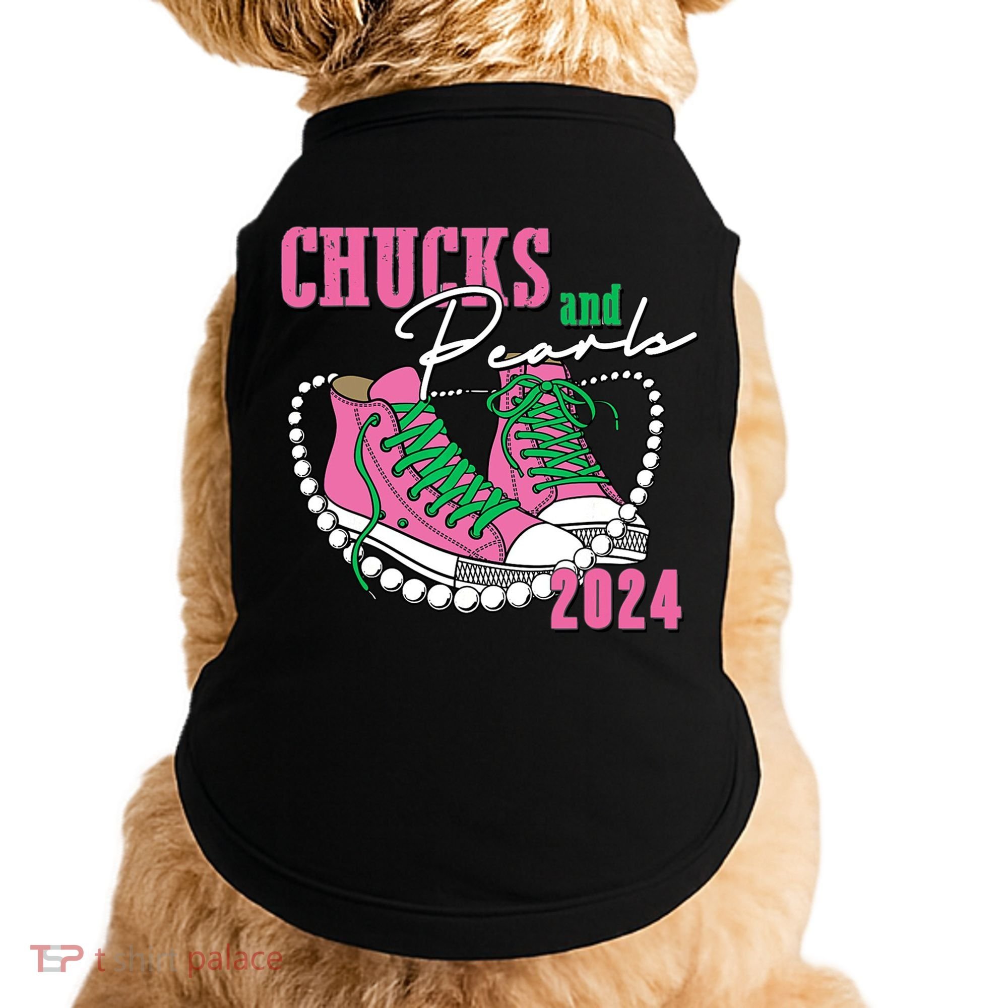 Chucks And Pearls Kamala Harris President 2024 Doggie Tank