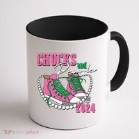 Chucks And Pearls Kamala Harris President 2024 Coffee Mug thumb 1