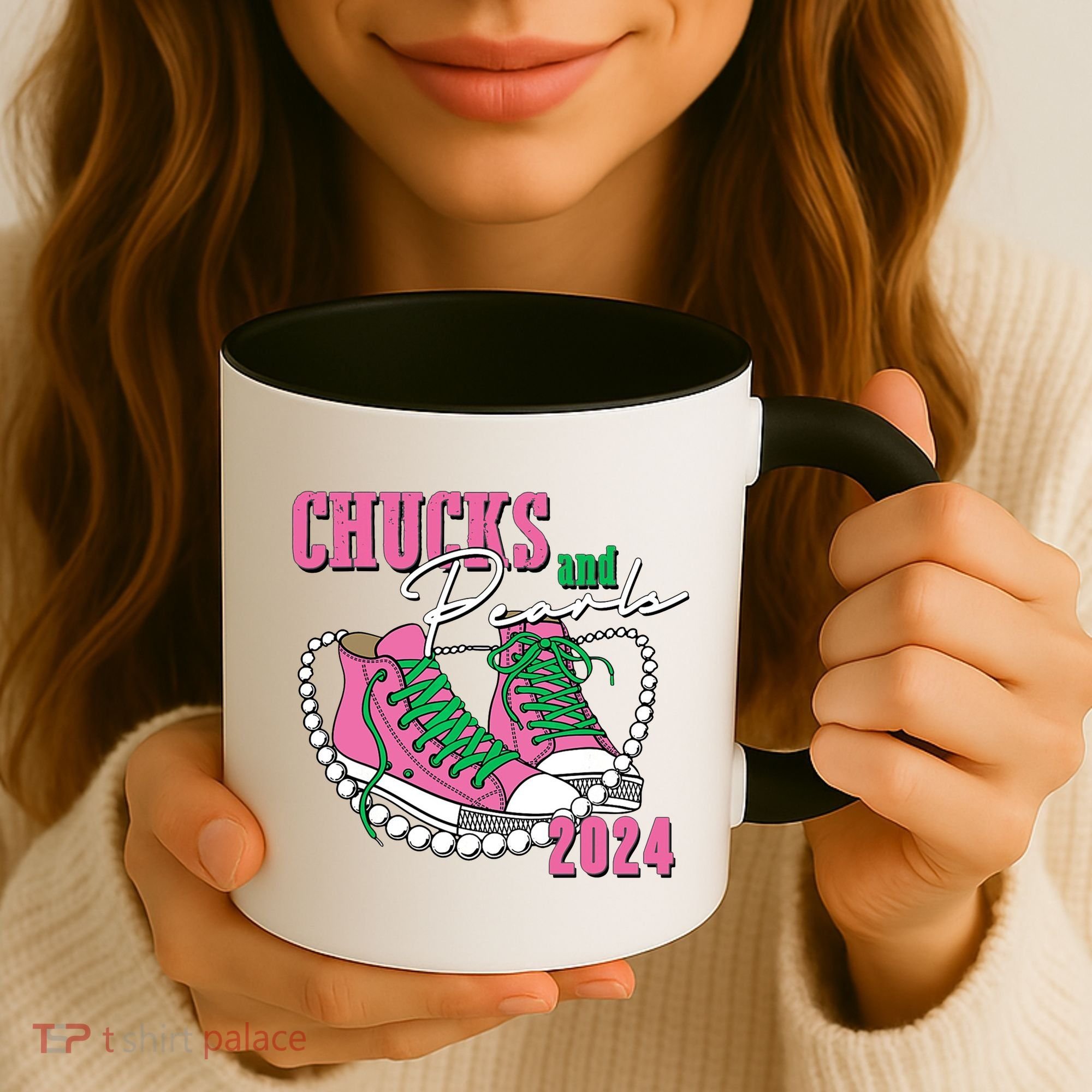 Chucks And Pearls Kamala Harris President 2024 Coffee Mug
