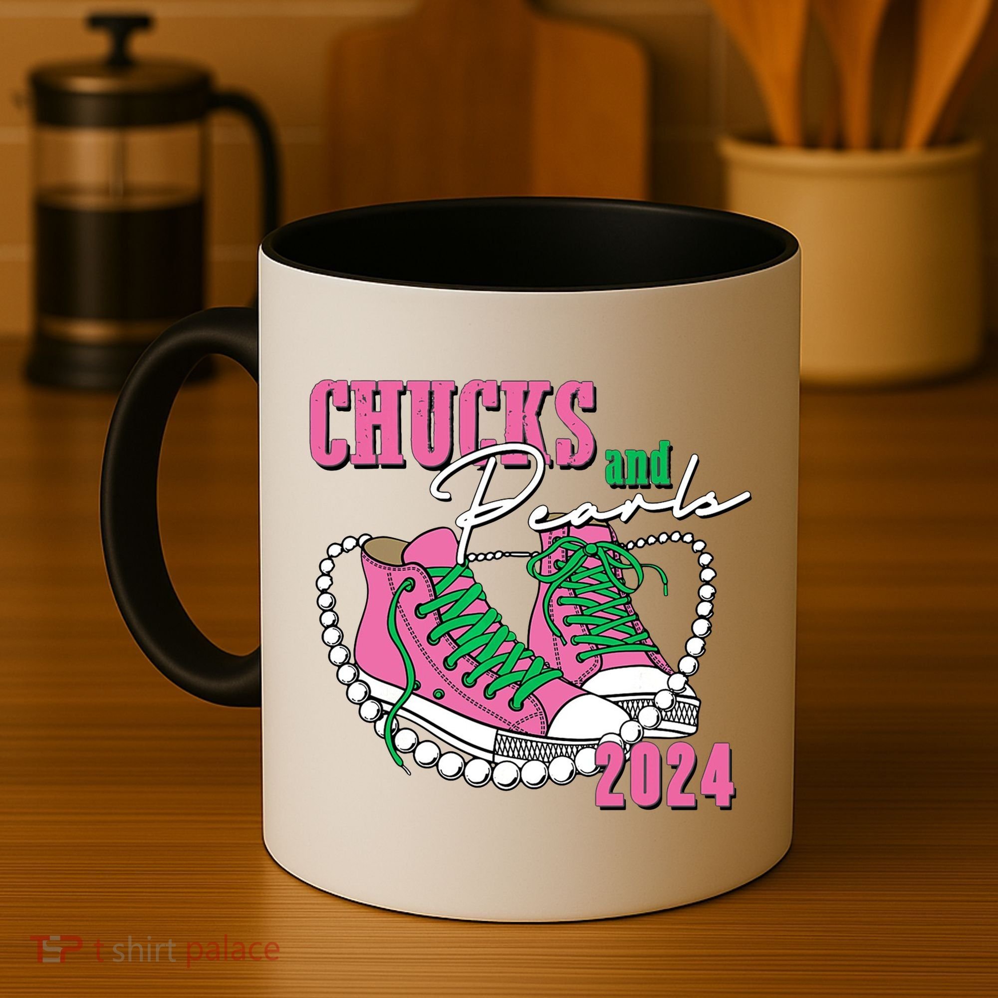 Chucks And Pearls Kamala Harris President 2024 Coffee Mug