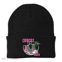 Chucks And Pearls Kamala Harris President 2024 Beanie thumb 0