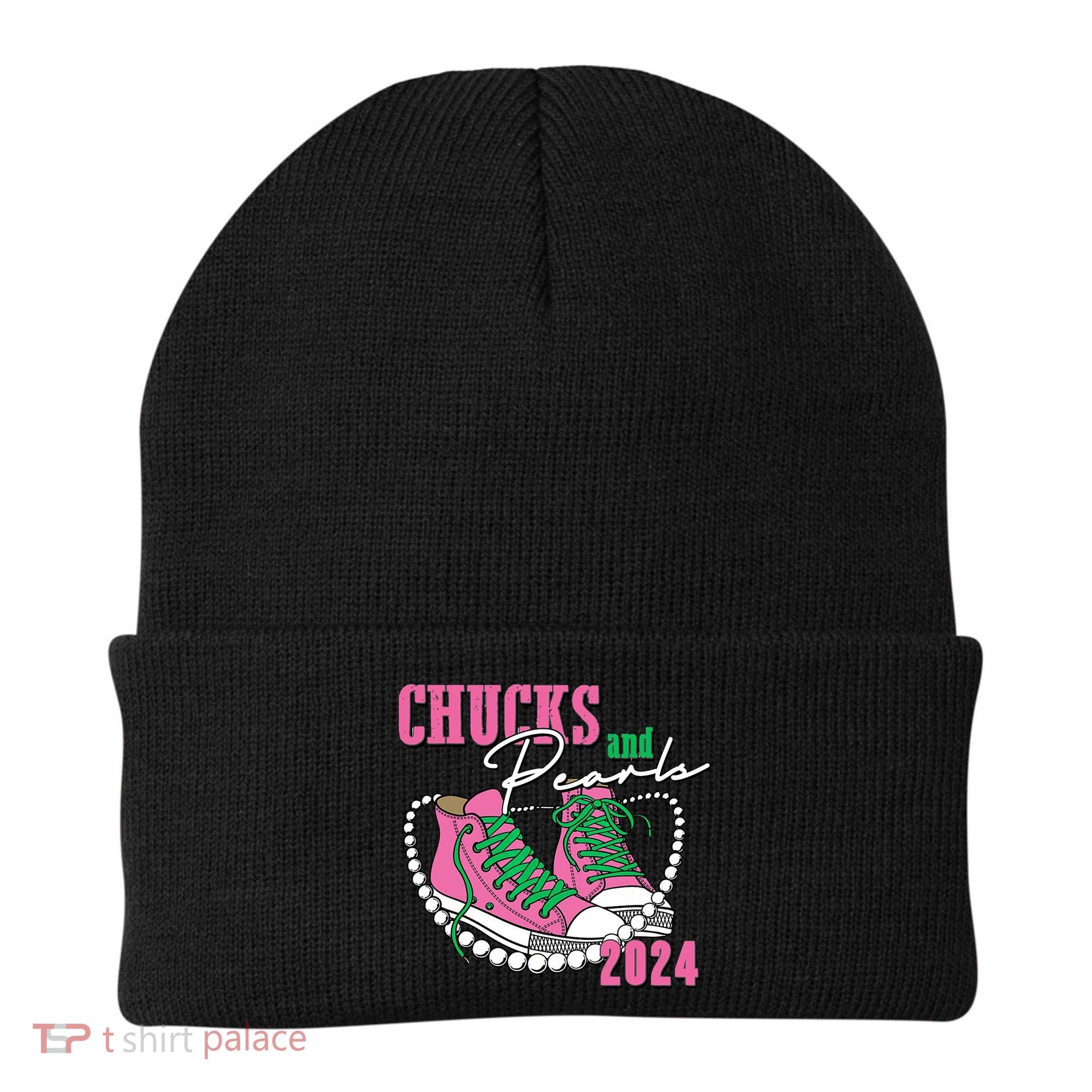 Chucks And Pearls Kamala Harris President 2024 Beanie