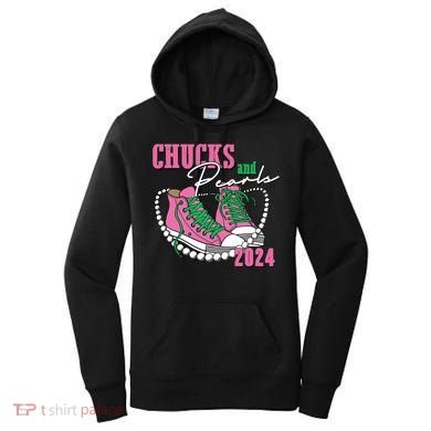 Chucks And Pearls Kamala Harris President 2024 Women's Hoodie