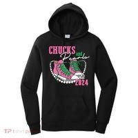 Chucks And Pearls Kamala Harris President 2024 Women's Hoodie thumb 0