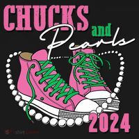Chucks And Pearls Kamala Harris President 2024 Ornament thumb 1