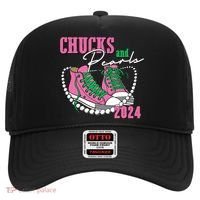 Chucks And Pearls Kamala Harris President 2024 Hat thumb 0
