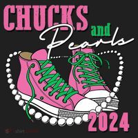 Chucks And Pearls Kamala Harris President 2024 Hat thumb 2
