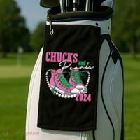 Chucks And Pearls Kamala Harris President 2024 Golf Towel thumb 2
