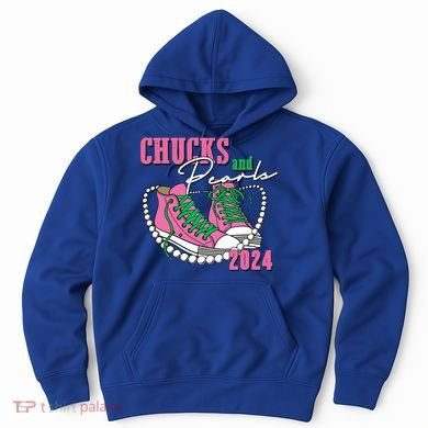 Chucks And Pearls Kamala Harris President 2024 Hoodie