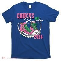 Chucks And Pearls Kamala Harris President 2024 T-Shirt thumb 0